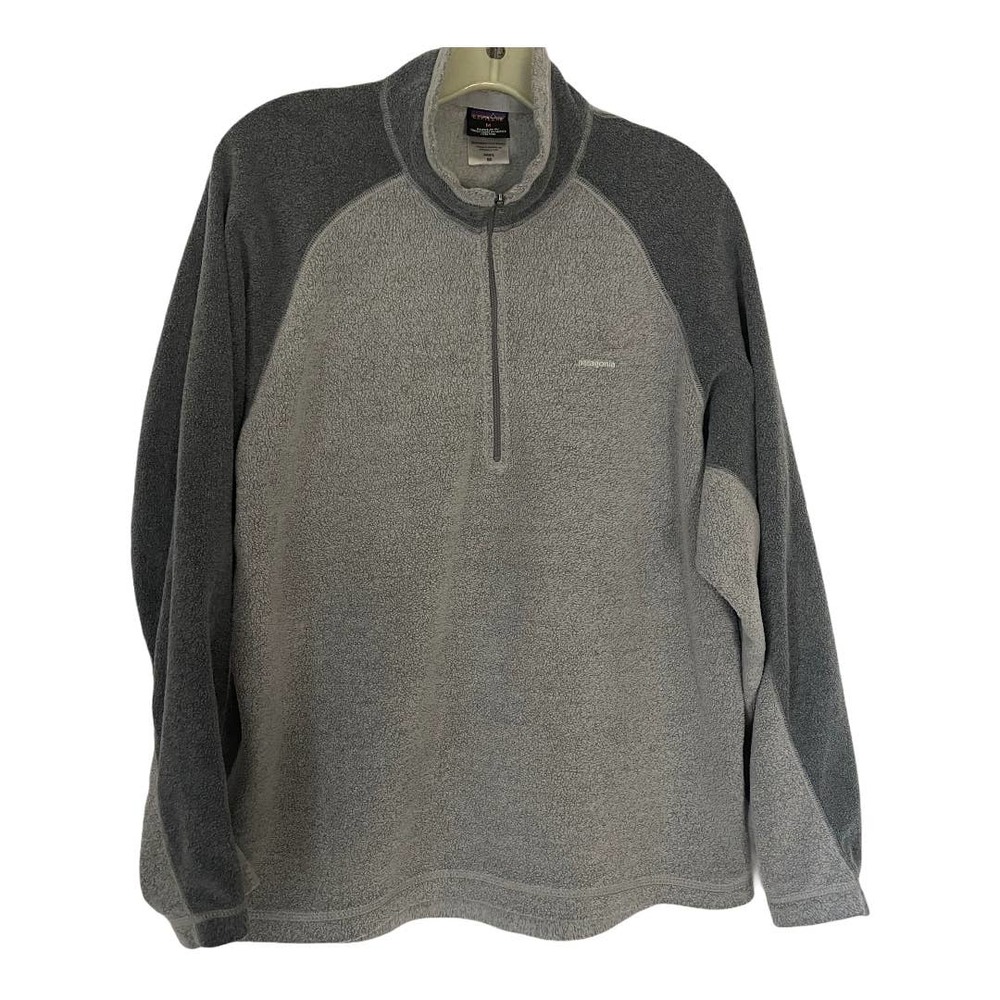 Patagonia Capilene Mens Fleece 1/4 Zip top Gray .M